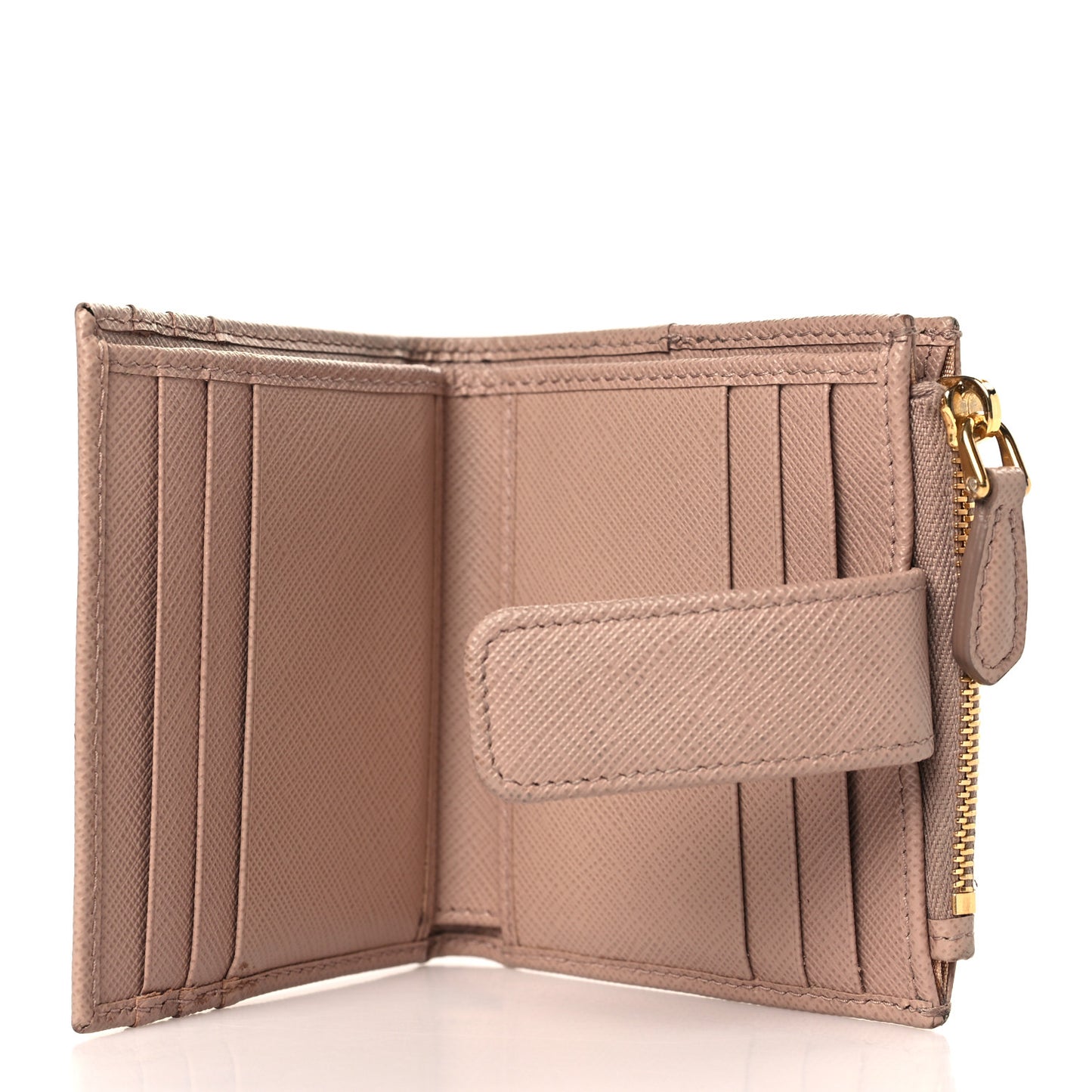 Saffiano Metal Card Holder Compact Wallet Cipria