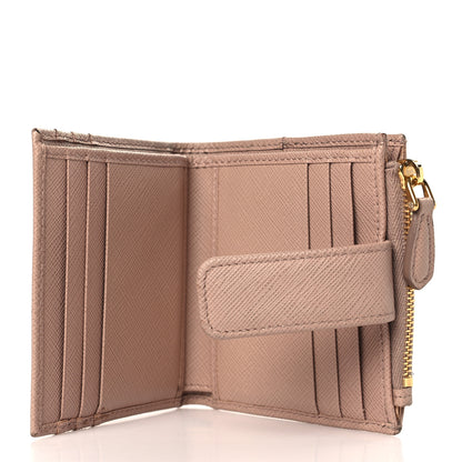 Prada Saffiano Metal Card Holder Compact Wallet Cipria 5 of 7