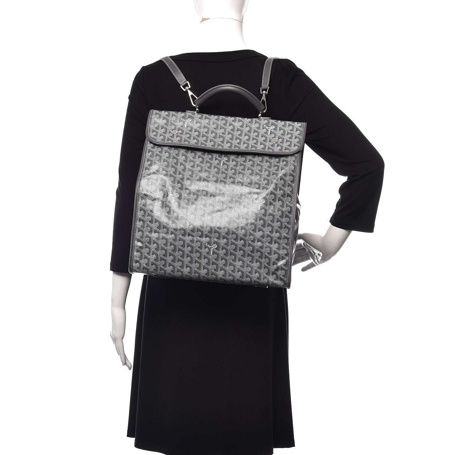 Goyard Goyardine Saint Leger Soft Briefcase Backpack Grey 2 of 10