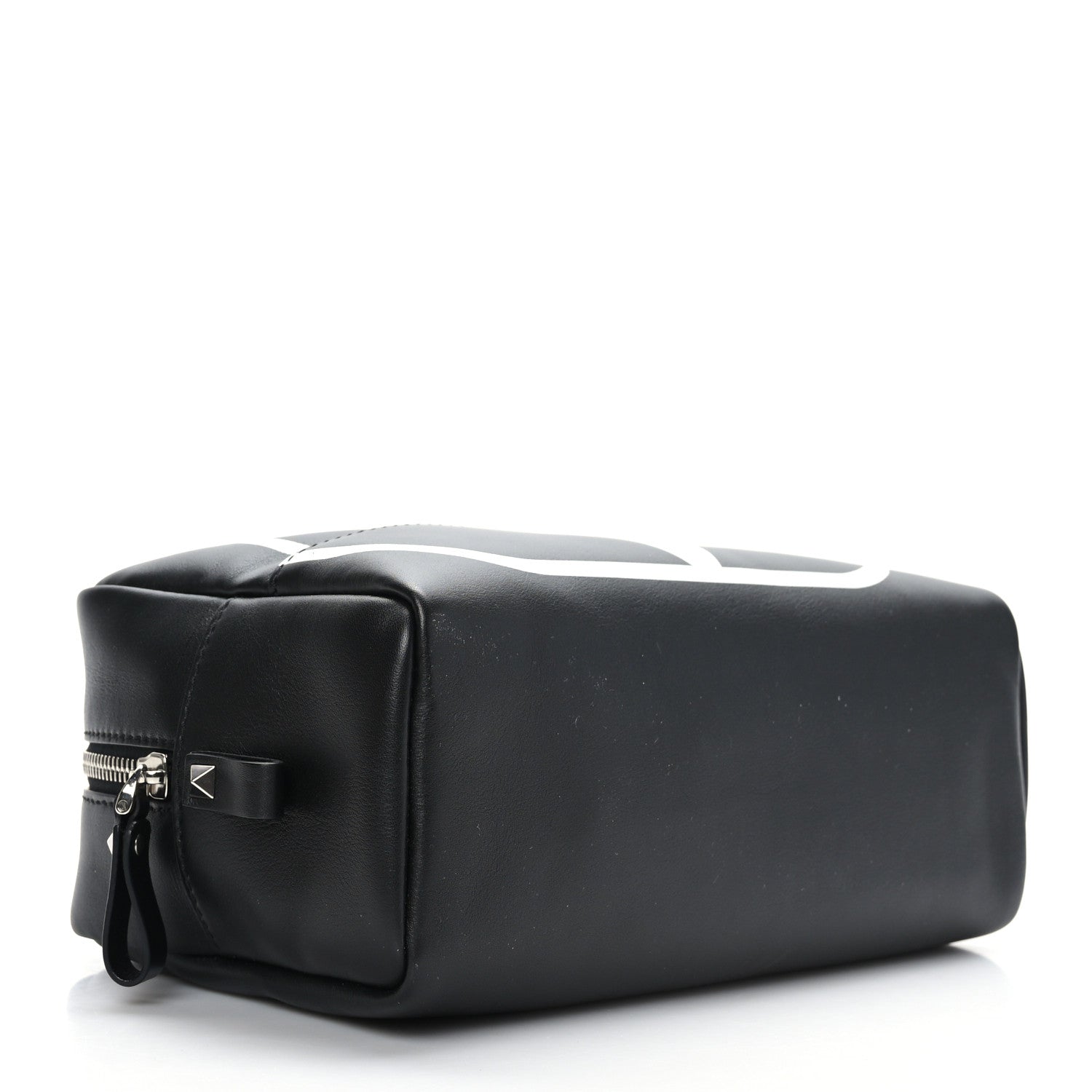 Valentino Garavani Calfskin VLogo Inlay Wash Bag Black 3 of 7