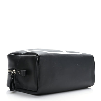 Valentino Garavani Calfskin VLogo Inlay Wash Bag Black 3 of 7
