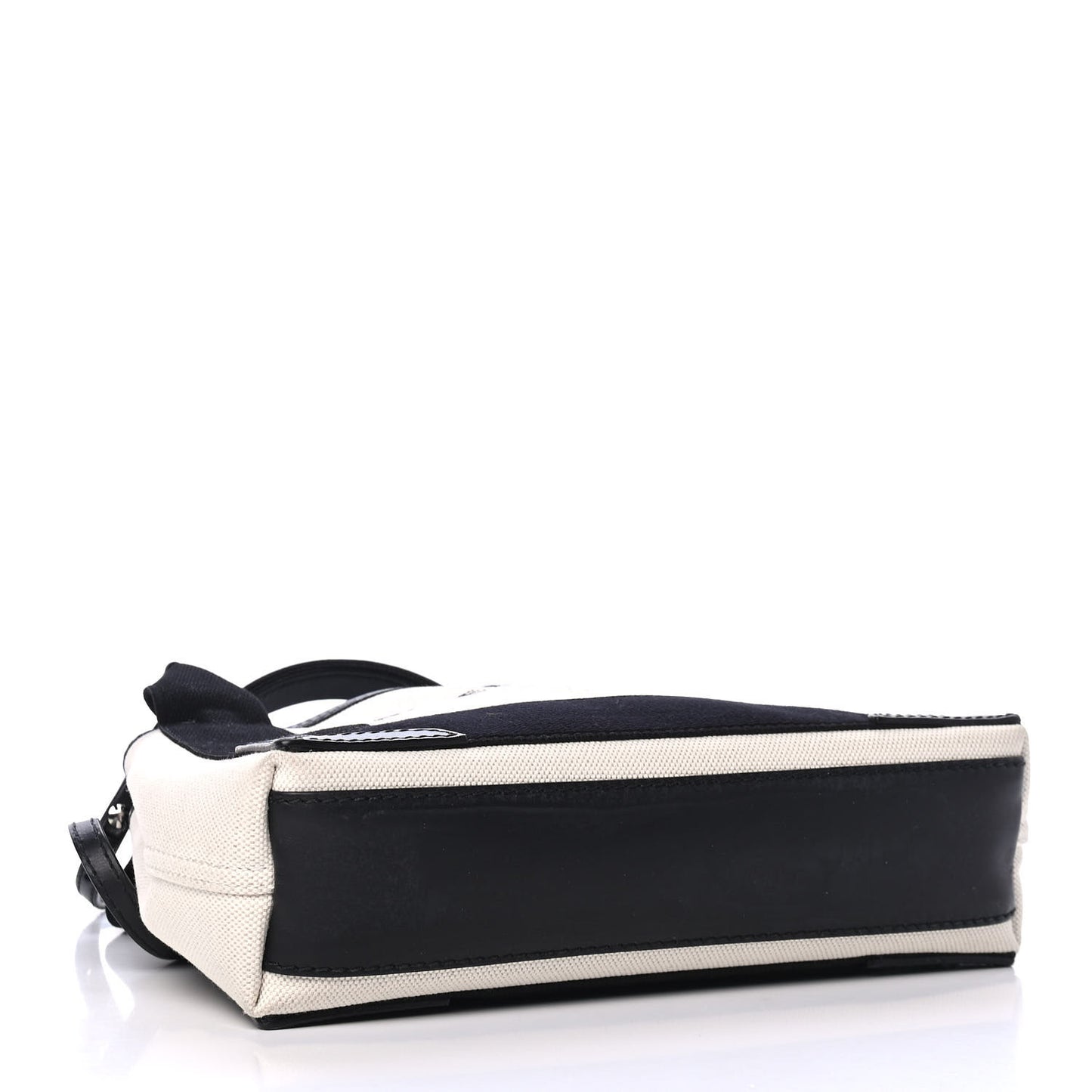 Cotton Canvas Calfskin Navy Cabas XS Natural Black