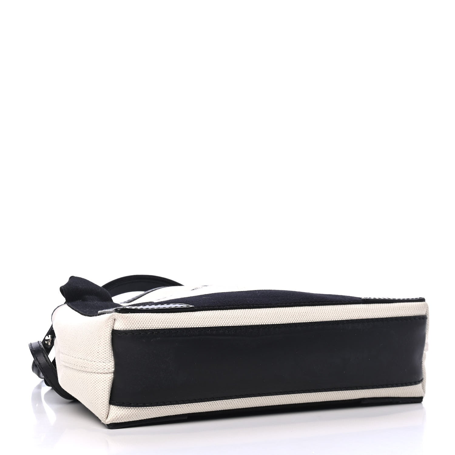 Balenciaga Cotton Canvas Calfskin Navy Cabas XS Natural Black 3 of 4