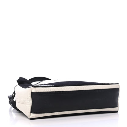 Balenciaga Cotton Canvas Calfskin Navy Cabas XS Natural Black 3 of 4