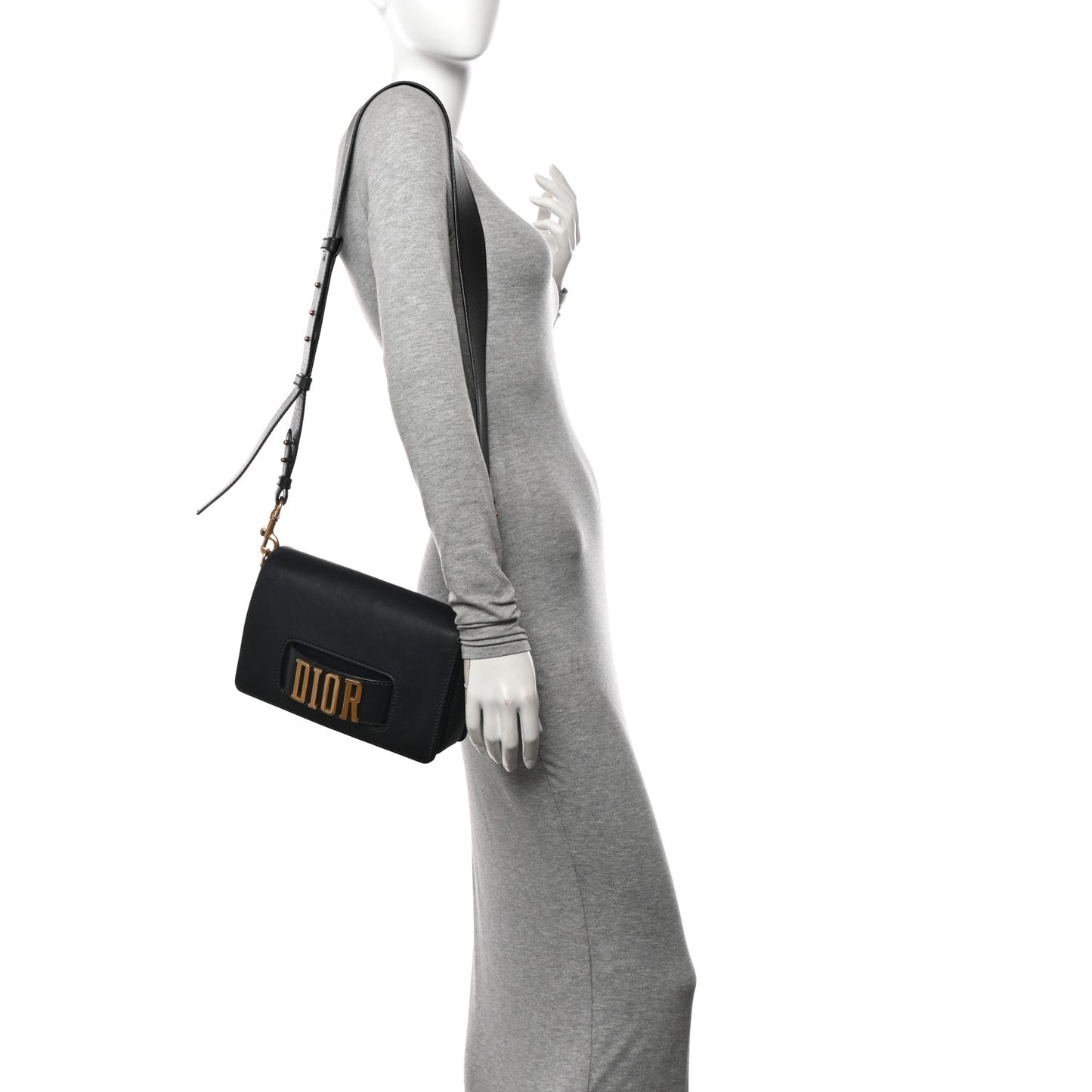 Smooth Calfskin Dio(r)evolution Flap Bag Black
