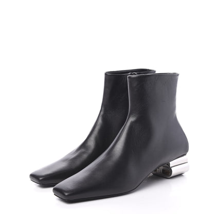 Balenciaga Sheepskin Typo Ankle Booties 39 Black 3 of 10