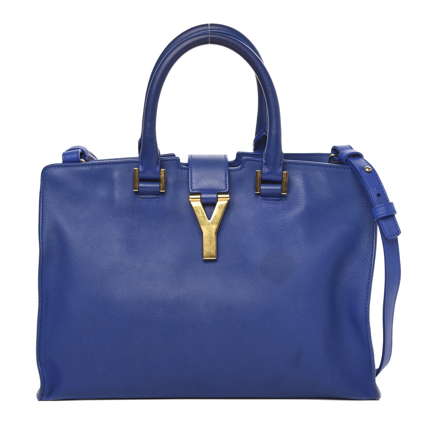 Calfskin Small Classic Y Cabas Royal Blue