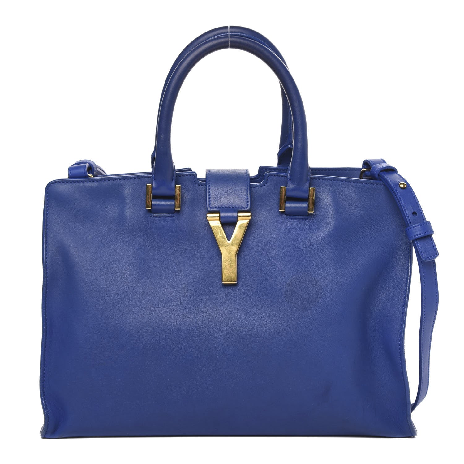 Saint Laurent Calfskin Small Classic Y Cabas Royal Blue 1 of 20