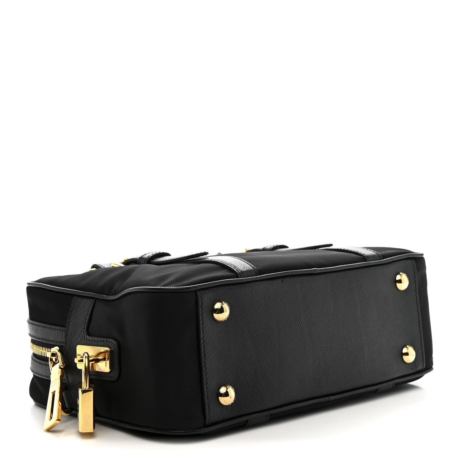 Prada Tessuto Nylon Saffiano Bauletto Black 4 of 10