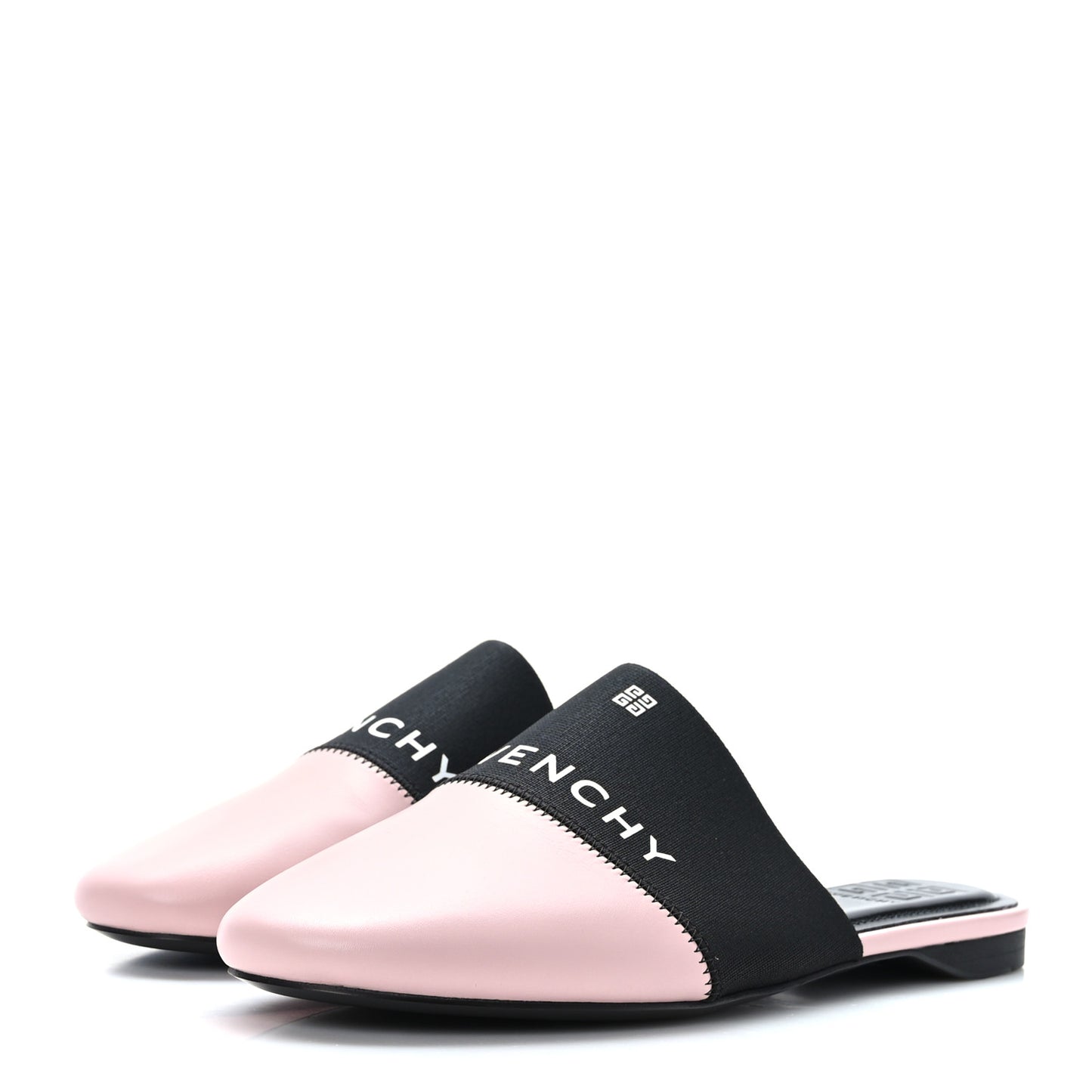 Calfskin Bedford Logo Mule Slides 36 Pink