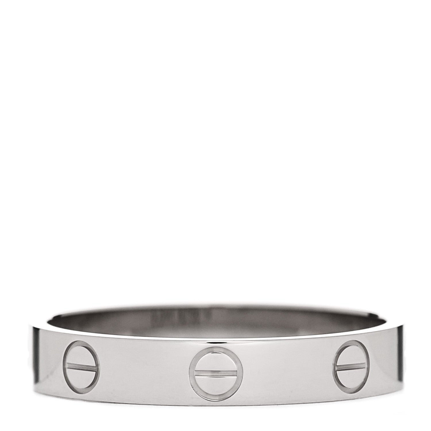 Cartier 18K White Gold 3.5mm LOVE Wedding Band Ring 58 8.5 3 of 5