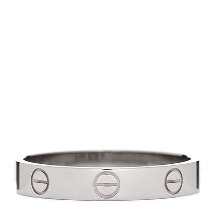 Cartier 18K White Gold 3.5mm LOVE Wedding Band Ring 58 8.5 3 of 5