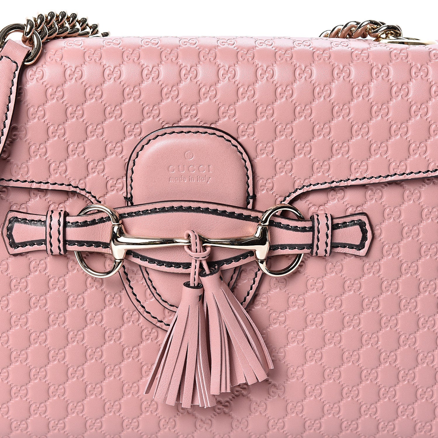 Gucci Microguccissima Medium Emily Chain Shoulder Bag Soft Pink 7 of 9