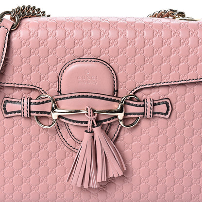 Gucci Microguccissima Medium Emily Chain Shoulder Bag Soft Pink 7 of 9