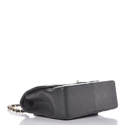 Chanel Metallic Caviar Quilted Jumbo Double Flap Dark Grey 4 of 9