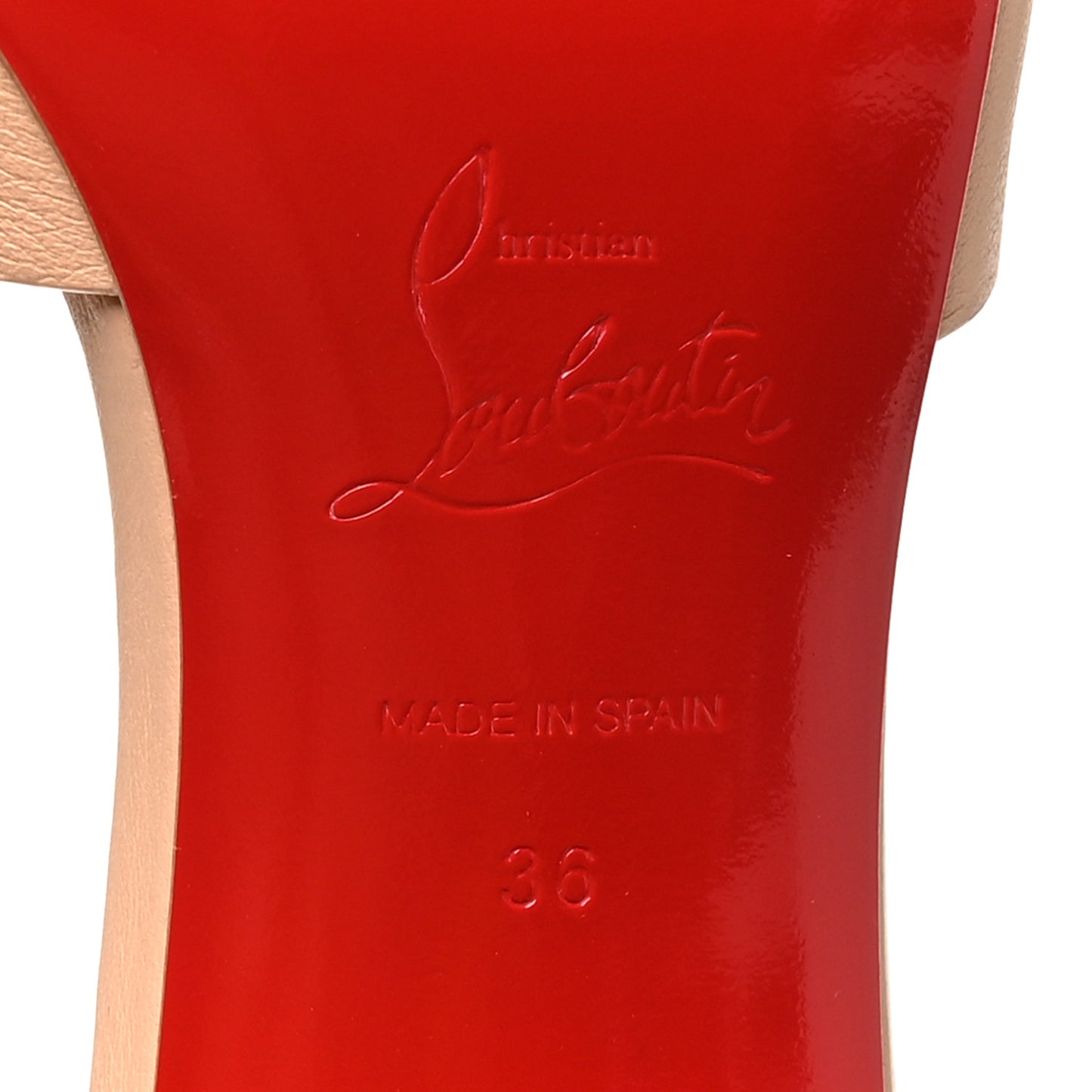 Calfskin Logo Embossed So CL 55 Mule 36 Leche Scuro