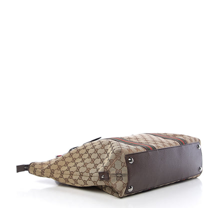 Gucci Monogram Web Large Joy Tote Dark Brown 3 of 11