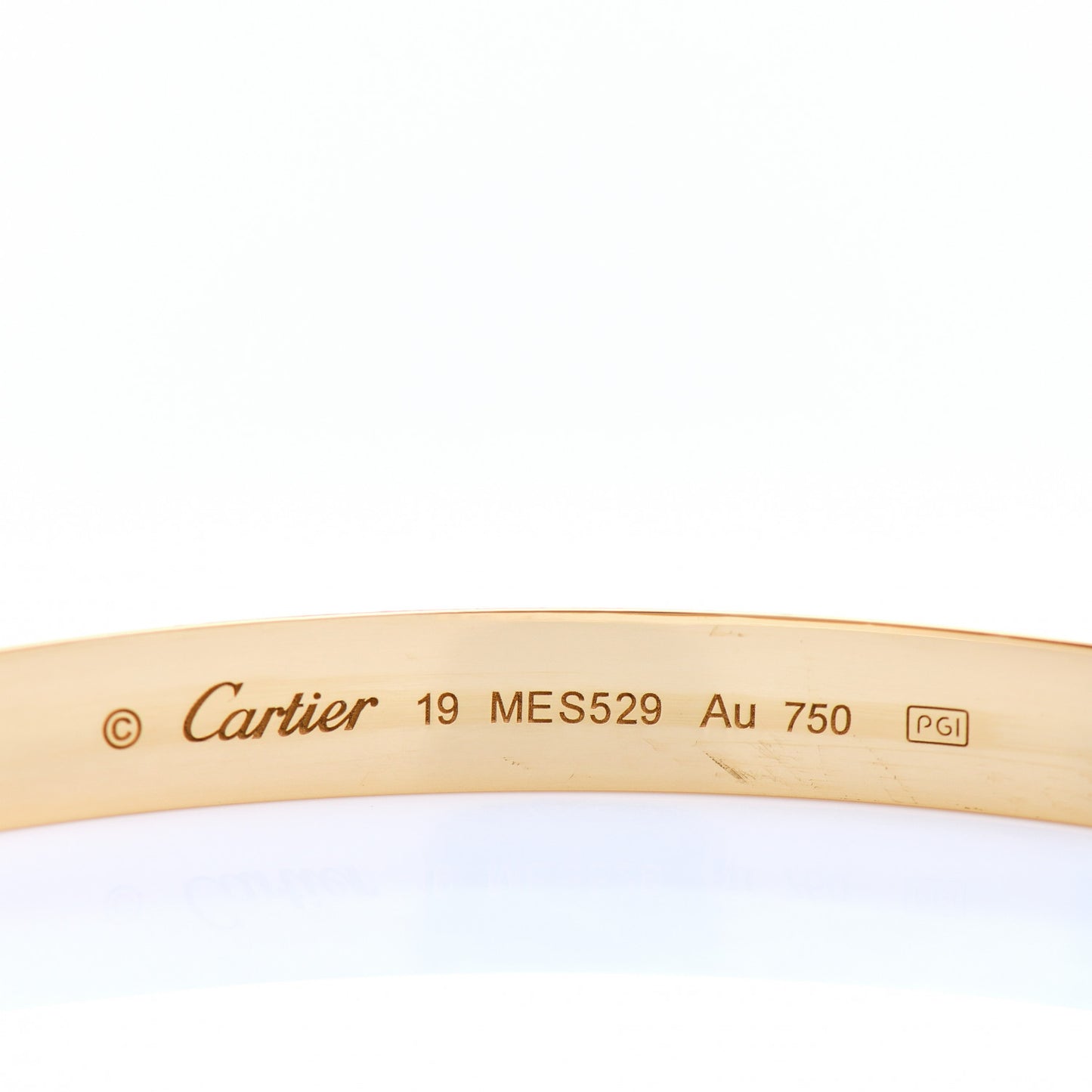 18K Yellow Gold LOVE Bracelet 19