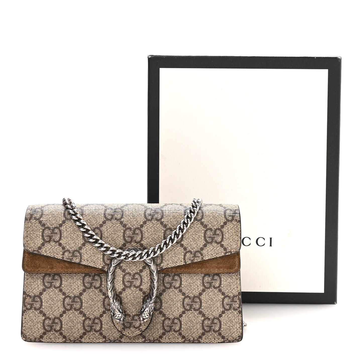 GG Supreme Monogram Super Mini Dionysus Shoulder Bag Taupe