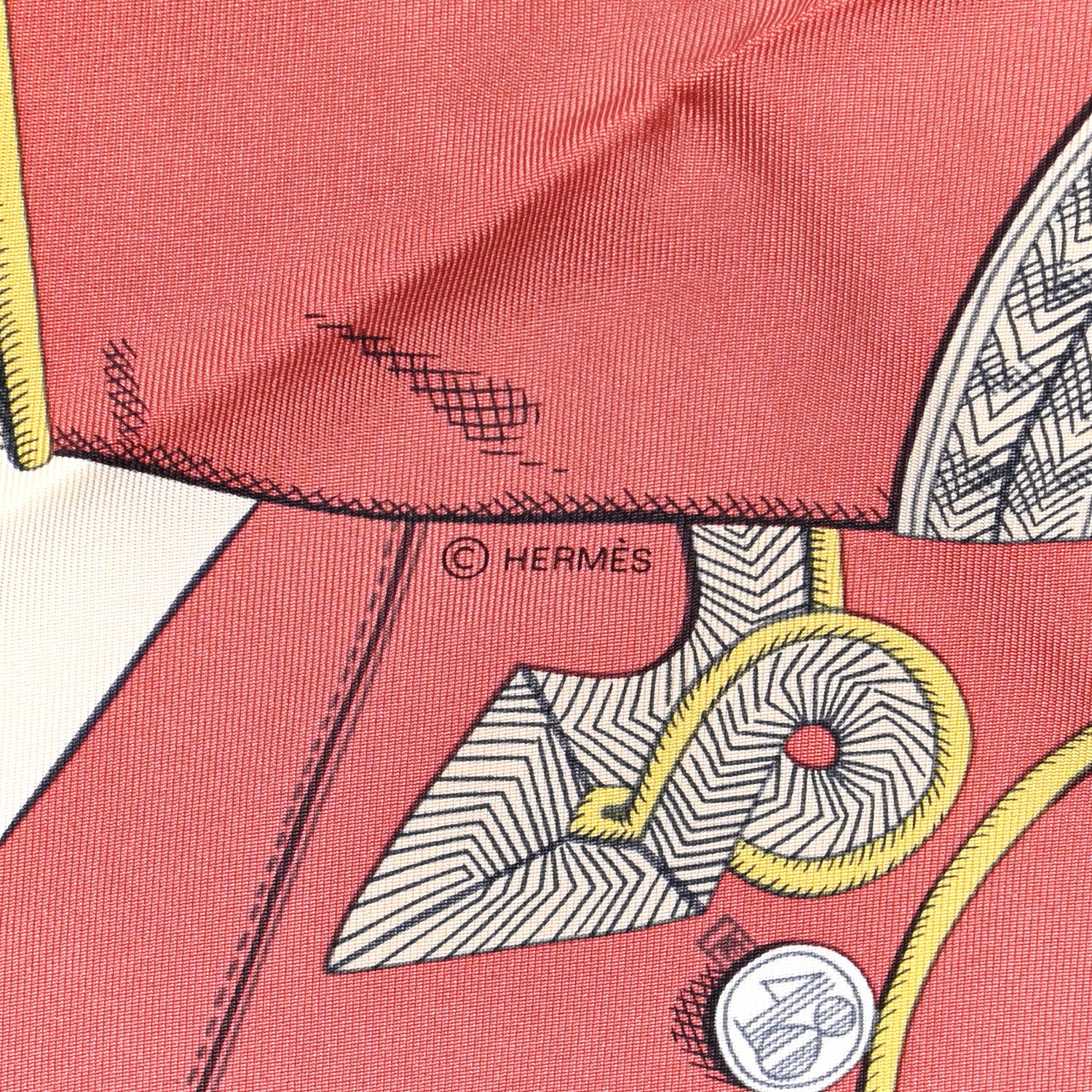 Hermes Washed Silk Zouaves Et Dragons Scarf 90 Vieux Rose Vert Bleu 5 of 6