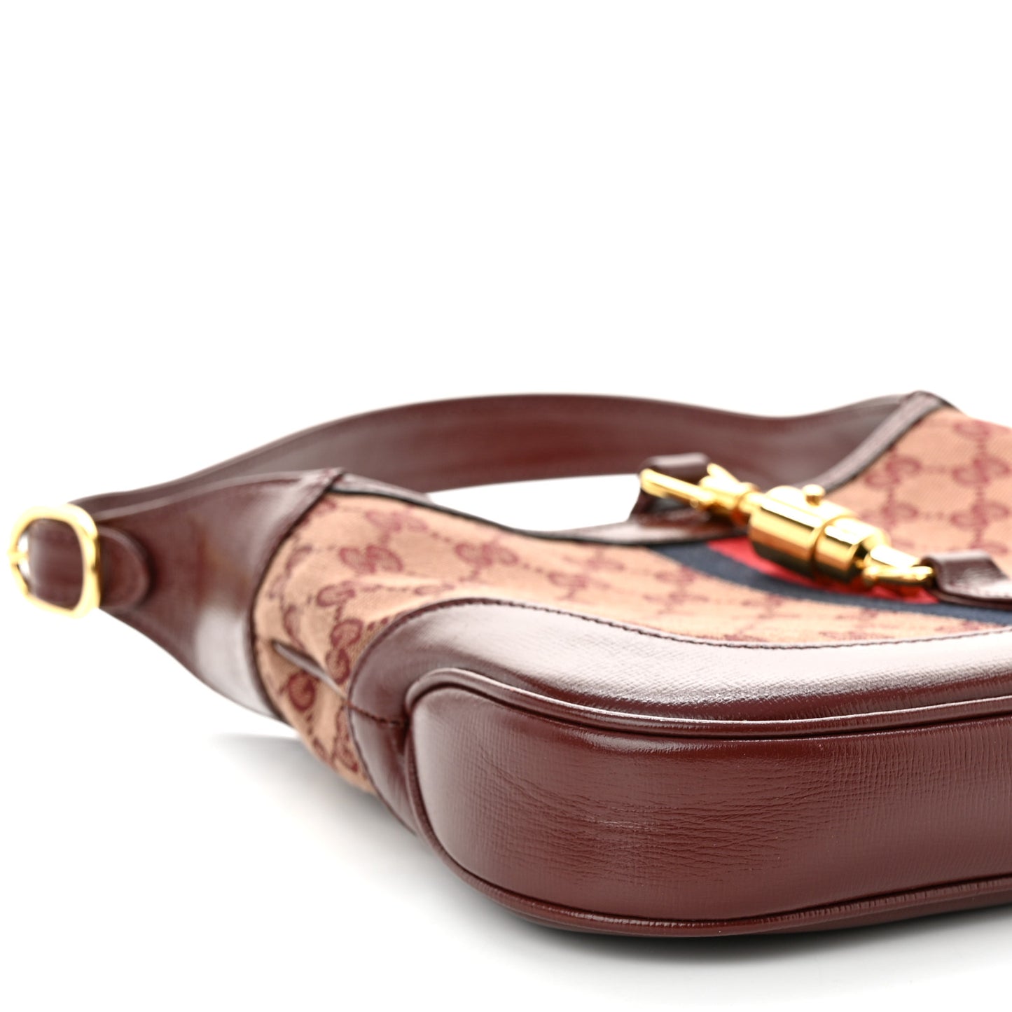 Monogram Azalea Calfskin Web Small Jackie 1961 Hobo Sahara Rubino Chardonnay