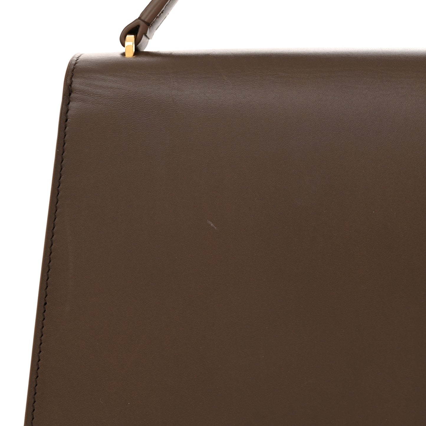 Sleek Calfskin The Sofia 10 Top Handle  Stone
