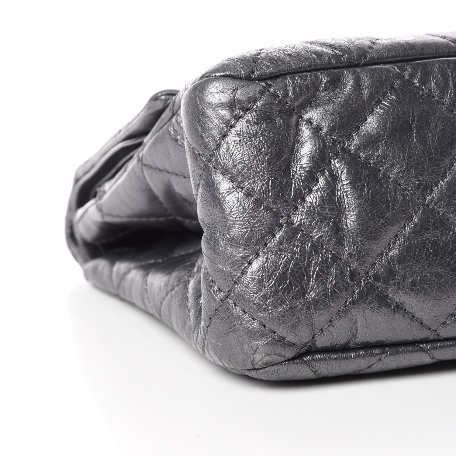 Chanel Metallic Aged Calfskin Quilted 2.55 Reissue 227 Flap Dark Silver 8 of 16