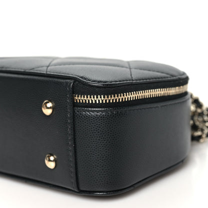 Chanel Grained Calfskin Quilted Top Handle Chain Clutch Black 10 of 11