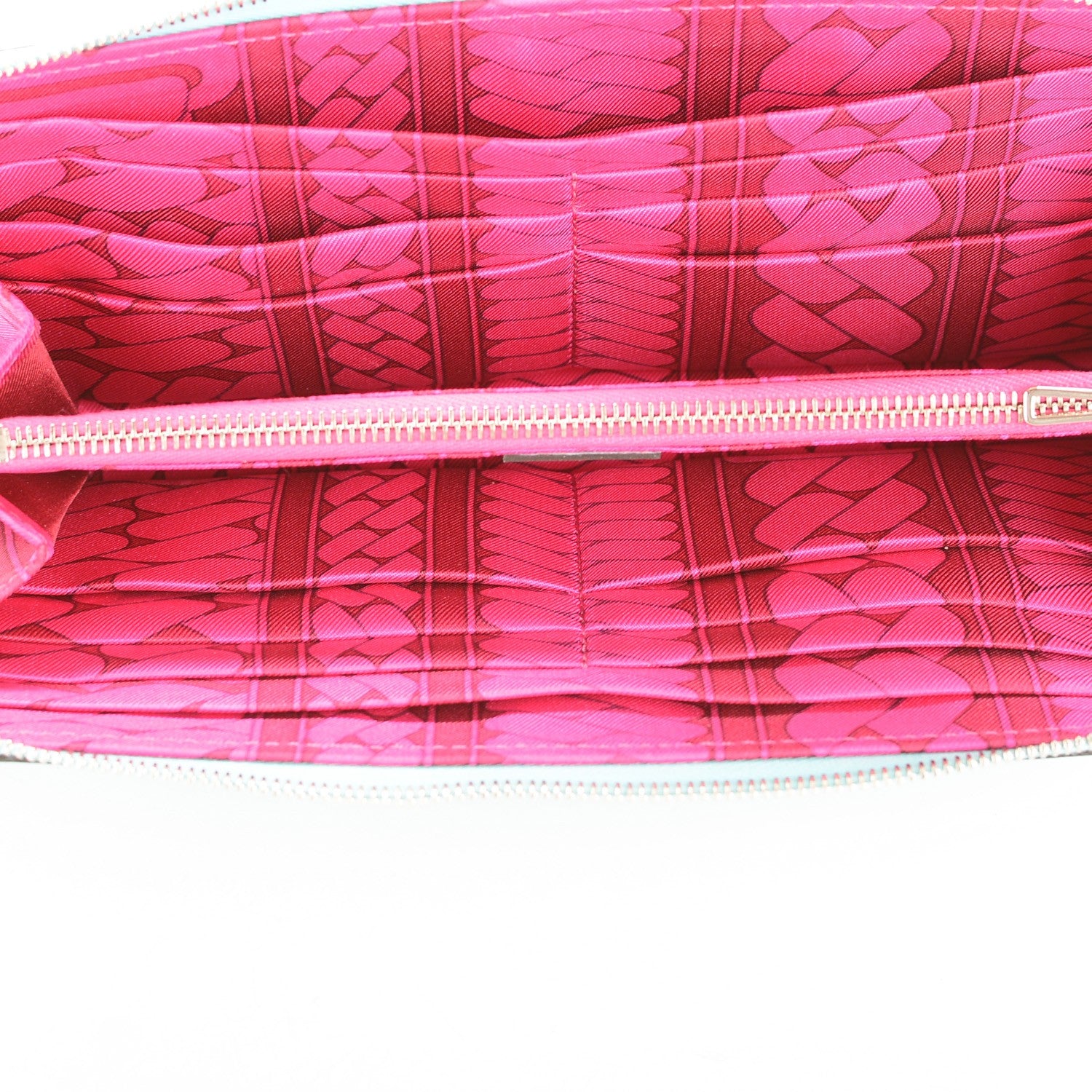Hermes Epsom Silk'In Wallet Bleu Atoll Rose Tyrien 5 of 9