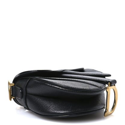 Christian Dior Grained Calfskin Mini Saddle Bag Black 4 of 10