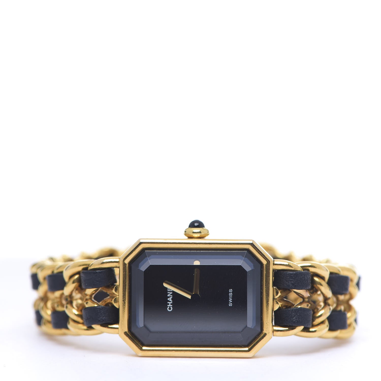 Chanel Stainless Steel Lambskin 20mm Chain Premiere Quartz Watch Gold L 2 of 5