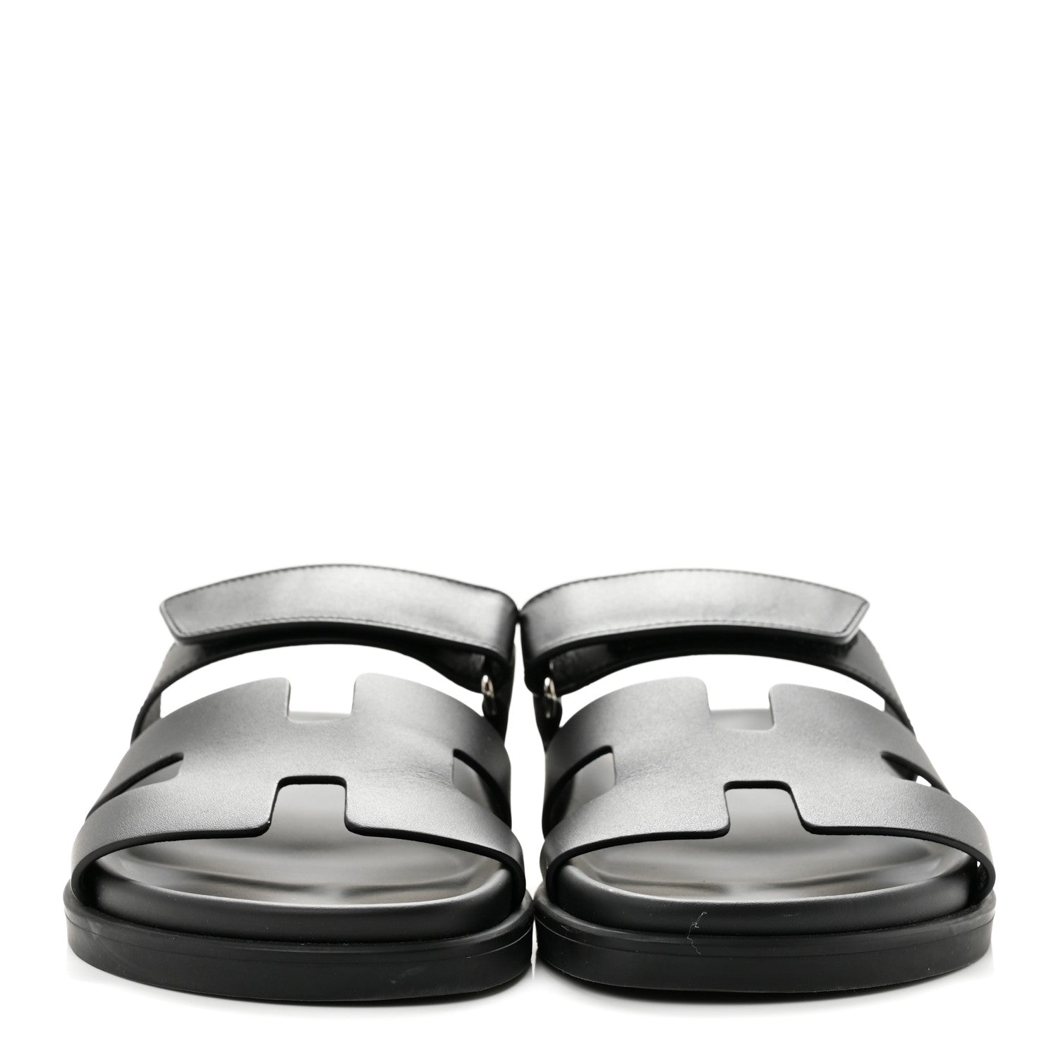 Hermes Calfskin Womens Chypre Sandals 36 Black 3 of 10