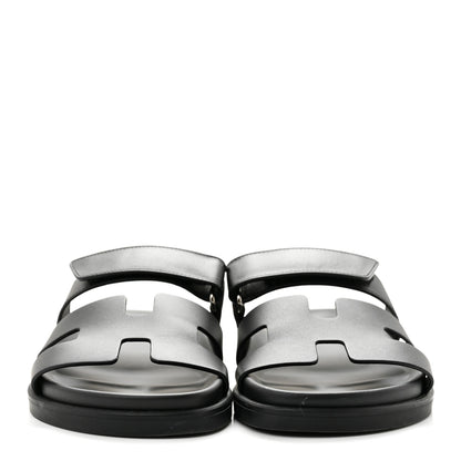 Hermes Calfskin Womens Chypre Sandals 36 Black 3 of 10
