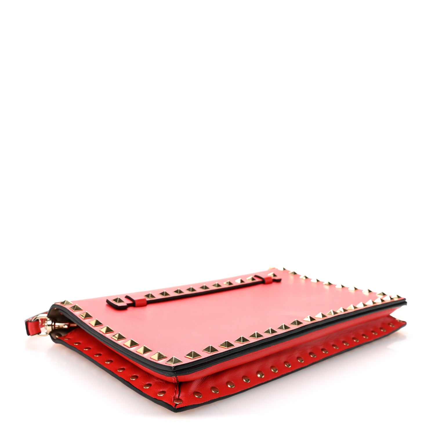 Valentino Garavani Nappa Rockstud Wristlet Clutch Rosso Valentino 4 of 6
