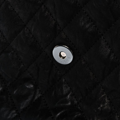 Chanel Washed Lambskin Quilted Maxi Chain Around Flap Black 11 of 12