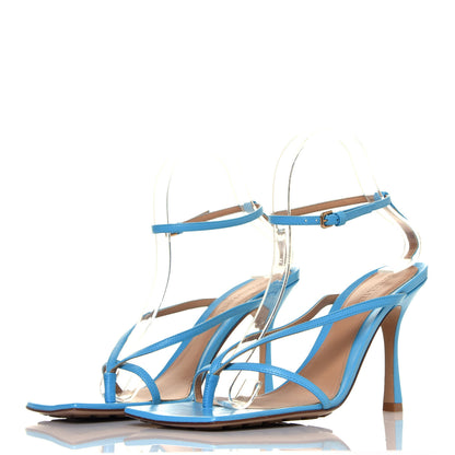 Bottega Veneta Lambskin Stretch Multi Strap 90mm Sandals 40 Sky Blue 3 of 8