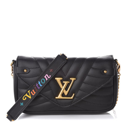 Louis Vuitton Calfskin New Wave Chain Pochette Black 1 of 7
