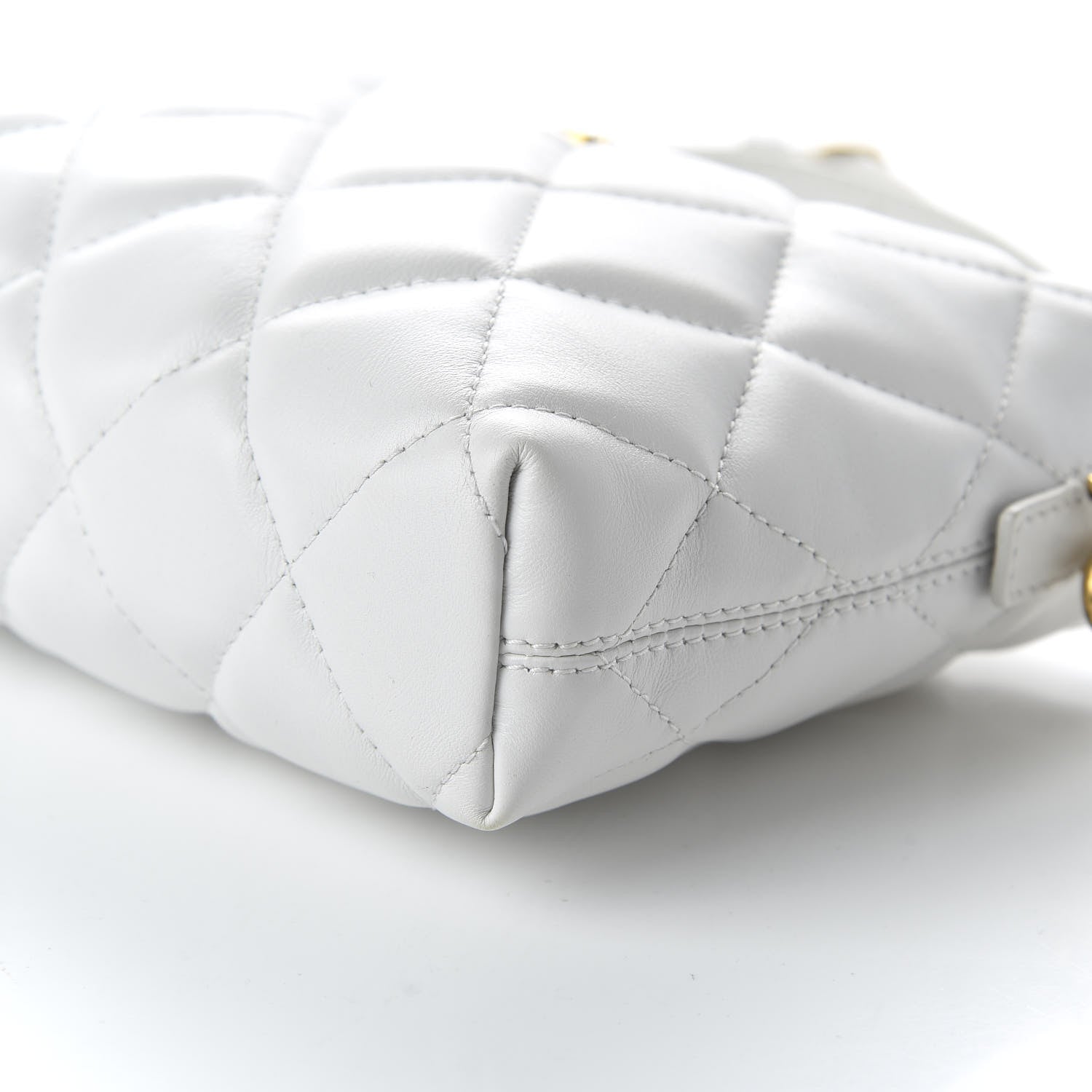 Balenciaga Nappa Calfskin Quilted Touch B Camera Shoulder Bag White 7 of 9