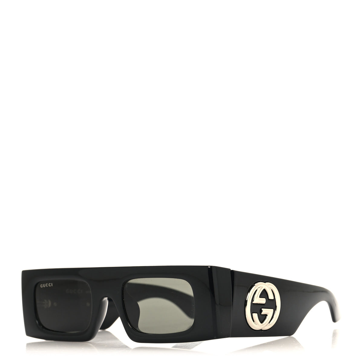 Gucci Acetate Rectangular Frame Sunglasses GG1646S Black 1 of 6