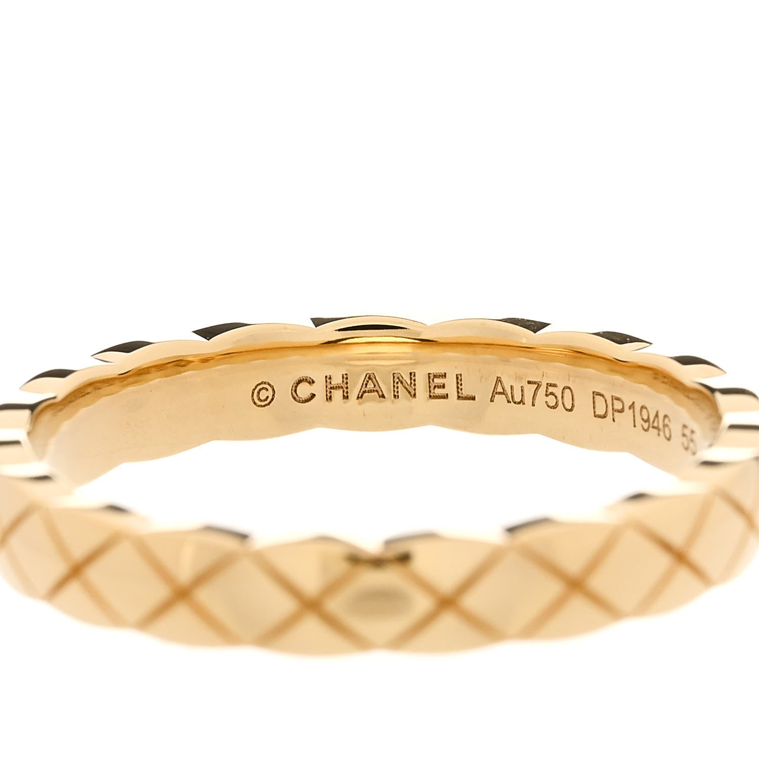 Chanel 18K Yellow Gold Mini Coco Crush Ring 55 7.25 4 of 6