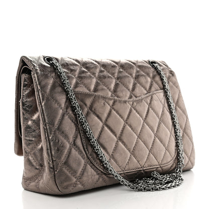 Chanel Metallic Aged Calfskin Quilted 2.55 Reissue 227 Flap Pewter 3 of 10