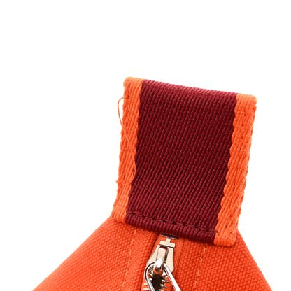 Hermes Canvas Small Bride-A-Brac Pouch Orange Burgundy 7 of 8