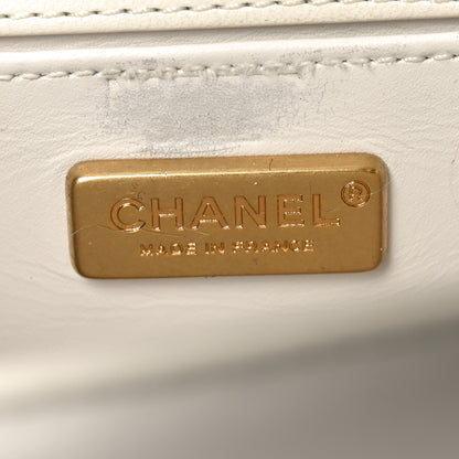 Chanel Lambskin Tulle Embroidered Medium Boy Flap White 6 of 11