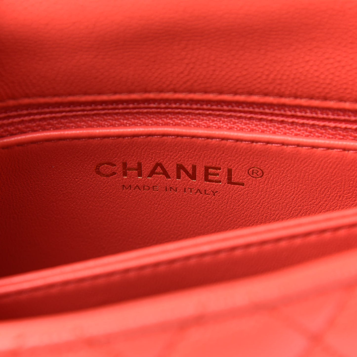 Caviar Quilted Mini Coco Handle Flap Red