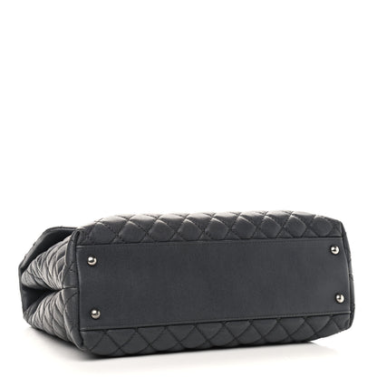 Chanel Caviar Lizard Quilted Large Coco Handle Flap Grey 4 of 9