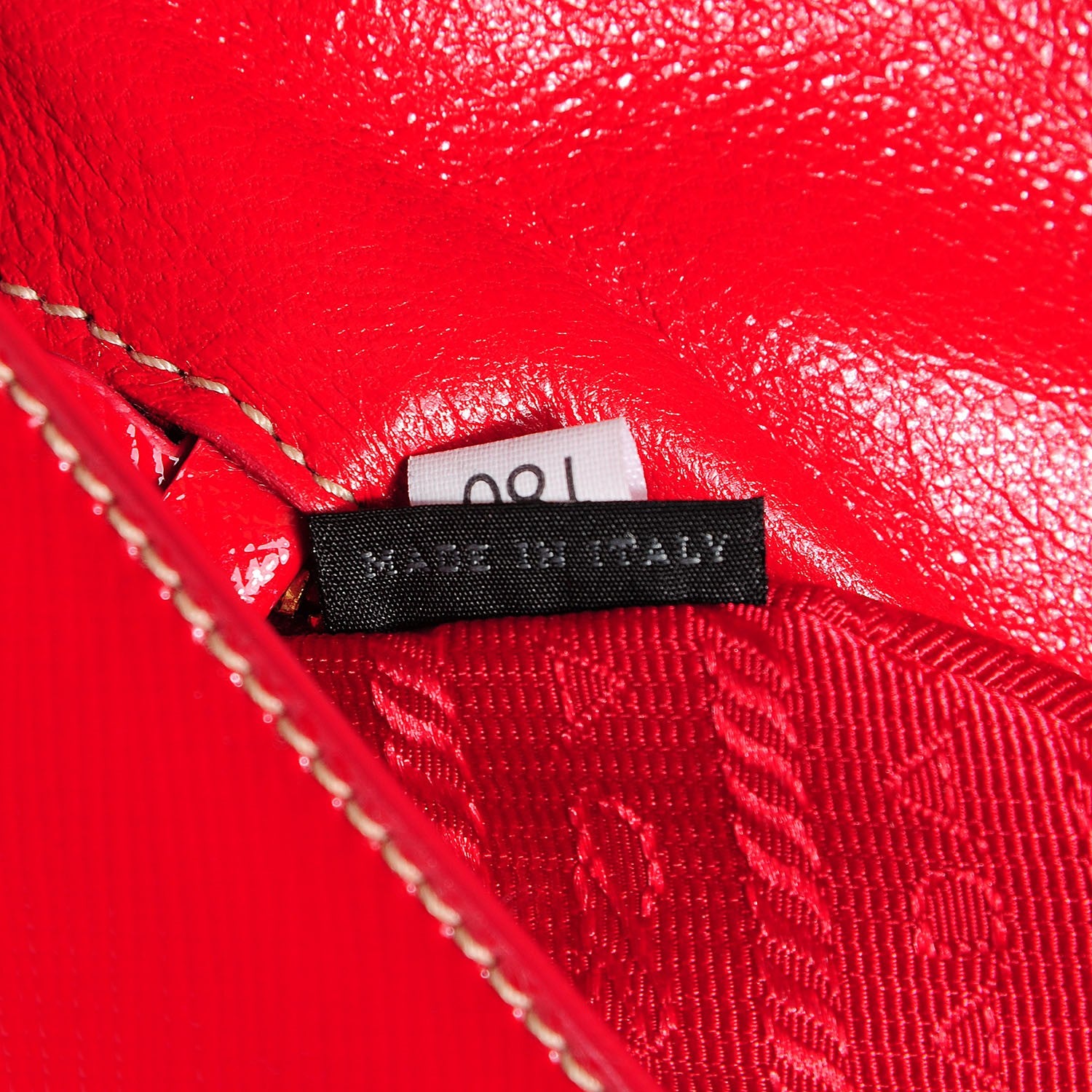 Prada Saffiano Vernice Crossbody Flap Bag Rosso 8 of 9