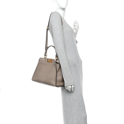 Fendi Vitello Seta Plexiglass Tortoise Medium Peekaboo Iconic Satchel Tortora 2 of 9