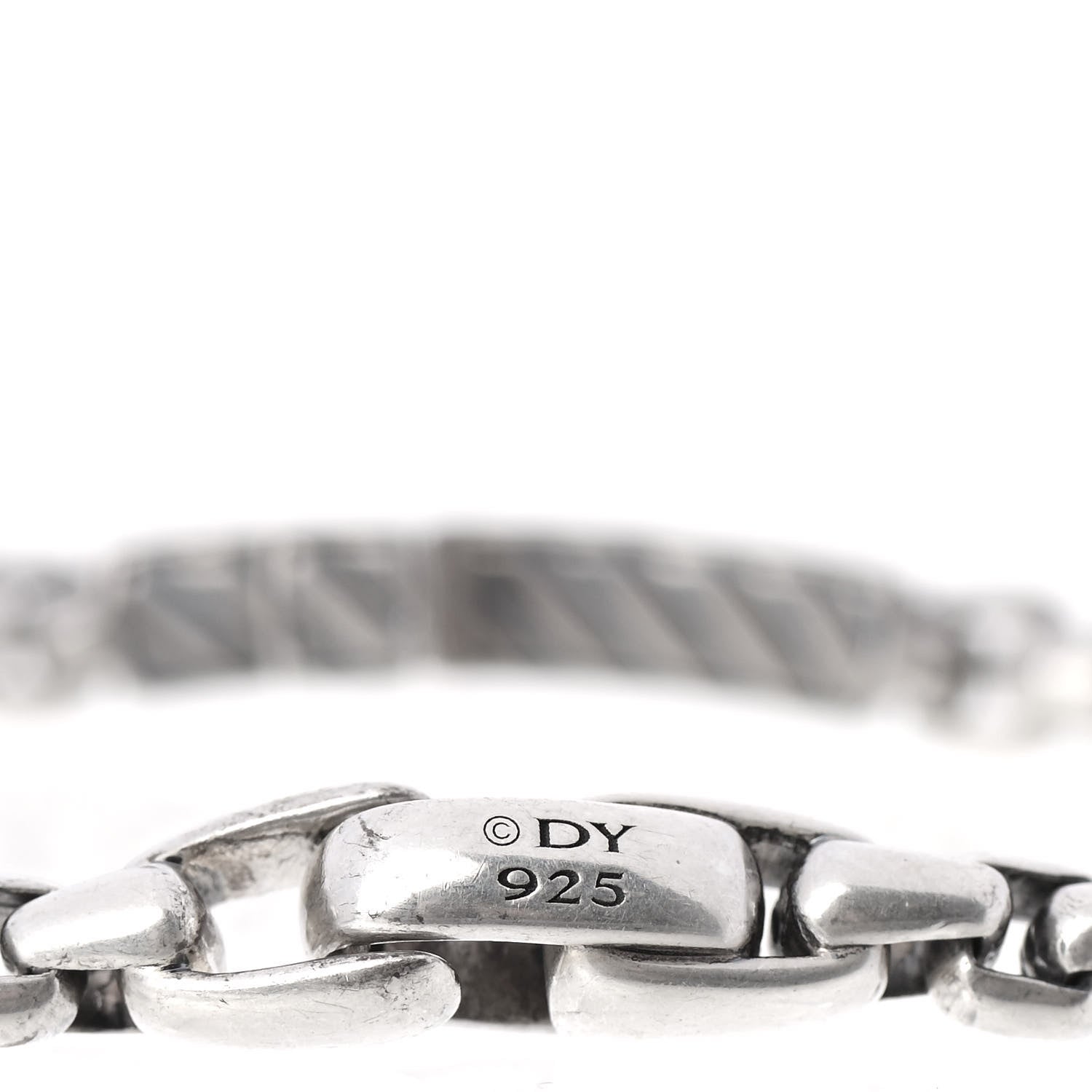 David Yurman Sterling Silver Black Diamond Pave Cross Bracelet 3 of 3