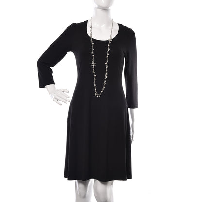 Chanel Pearl Baguette Crystal CC Long Necklace Silver 2 of 5
