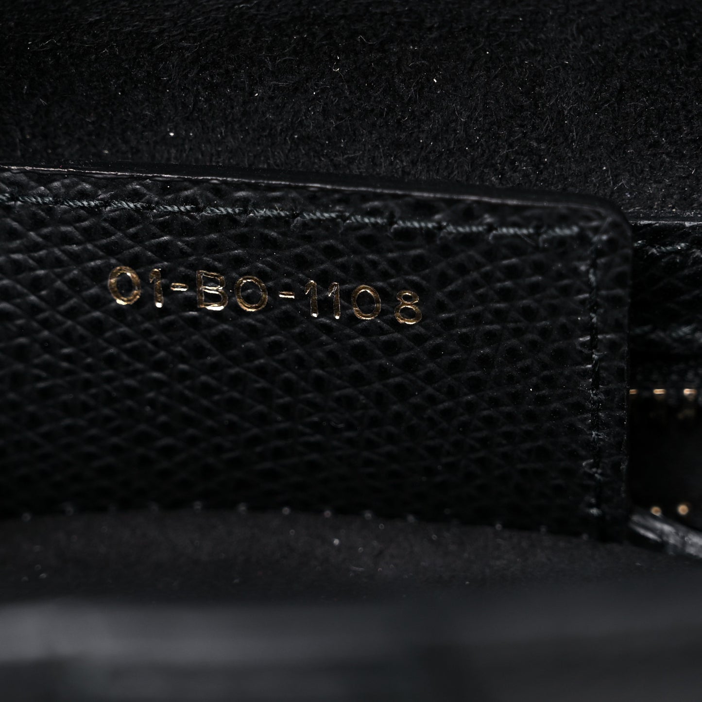 Grained Calfskin Saddle Bag Black